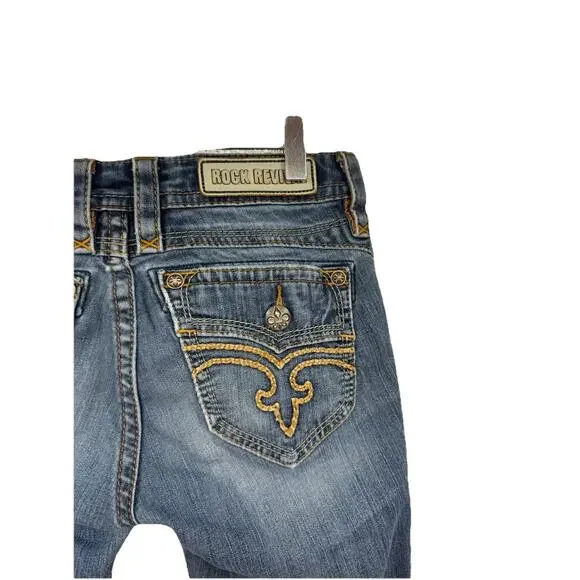 Rock Revival Calli Thick Stitch Skinny Stretch Jeans Womens Size 28 READ - Picture 3 of 11